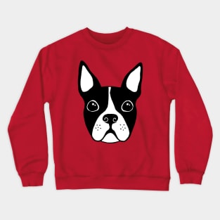 Cute boston terrier illustration Crewneck Sweatshirt